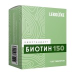 Биостандарт Биотин 150, Lekolike (Леколайк) таблетки 150 мг 120 шт БАД к пище