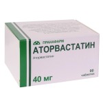 Аторвастатин, таблетки покрытые пленочной оболочкой 40 мг 90 шт