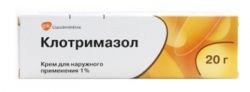 Клотримазол крем д/наружн. прим. 1% 20 г 1 шт.